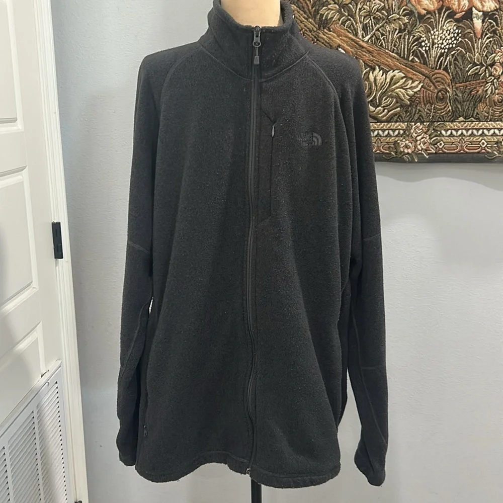 The North Face Grey‎ Full Zip Fleece Jacket. Size XXL